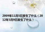 2009年11月5日发生了什么（2012年5月9日发生了什么）