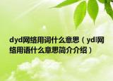 dyd网络用词什么意思（ydl网络用语什么意思简介介绍）