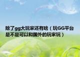 除了gg大玩家还有啥（玩GG平台是不是可以和国外的玩家玩）