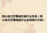 同心协力万事成代表什么生肖（同心协力万事成是什么生肖简介介绍）