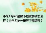 小米11pro是屏下指纹解锁怎么样（小米11pro是屏下指纹吗）