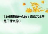 719所是做什么的（青岛725所是干什么的）