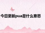 今日更新pua是什么意思