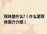 双休是什么?（什么是双休简介介绍）