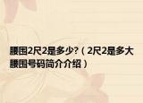 腰围2尺2是多少?（2尺2是多大腰围号码简介介绍）