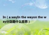 In（a wayIn the wayon the way分别是什么意思）