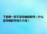 下面哪一款不是非编的软件（什么是非编软件简介介绍）