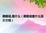 佛跳墙,是什么（佛跳墙是什么简介介绍）