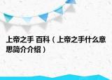上帝之手 百科（上帝之手什么意思简介介绍）