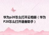 华为p20怎么打开云相册（华为P20怎么打开语音助手）