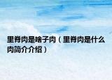 里脊肉是啥子肉（里脊肉是什么肉简介介绍）