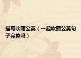 描写吹蒲公英（一起吹蒲公英句子完整吗）