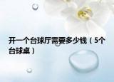 开一个台球厅需要多少钱（5个台球桌）