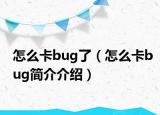怎么卡bug了（怎么卡bug简介介绍）