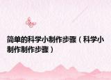 简单的科学小制作步骤（科学小制作制作步骤）