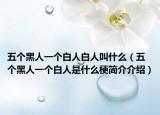 五个黑人一个白人白人叫什么（五个黑人一个白人是什么梗简介介绍）