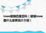 lowe玻璃百度百科（玻璃lowe是什么意思简介介绍）