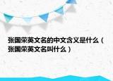 张国荣英文名的中文含义是什么（张国荣英文名叫什么）