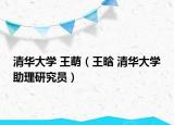 清华大学 王萌（王晗 清华大学助理研究员）