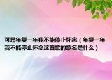 可是年复一年我不能停止怀念（年复一年我不能停止怀念这首歌的歌名是什么）