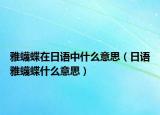 雅蠛蝶在日语中什么意思（日语雅蠛蝶什么意思）