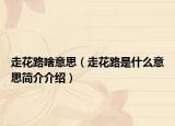 走花路啥意思（走花路是什么意思简介介绍）