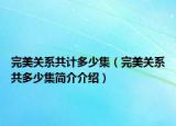 完美关系共计多少集（完美关系共多少集简介介绍）