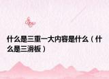什么是三重一大内容是什么（什么是三滑板）