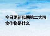 今日更新我国第二大粮食作物是什么
