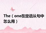 The（one在定语从句中怎么用）