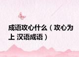 成语攻心什么（攻心为上 汉语成语）
