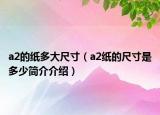 a2的纸多大尺寸（a2纸的尺寸是多少简介介绍）