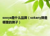 sooya是什么品牌（sokany牌是哪里的牌子）