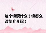 这个镍读什么（镍怎么读简介介绍）