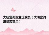 大明宫词贺兰氏演员（大明宫词演员表贺兰）