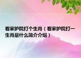 看家护院打个生肖（看家护院打一生肖是什么简介介绍）