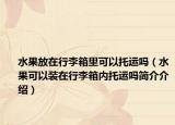 水果放在行李箱里可以托运吗（水果可以装在行李箱内托运吗简介介绍）