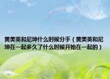 黄美英和尼坤什么时候分手（黄美英和尼坤在一起多久了什么时候开始在一起的）