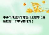 平手半球盘升半球盘什么意思（麻烦推荐一个学习的地方）