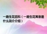 一路生花百科（一路生花寓意是什么简介介绍）