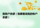 我账户余额（我要查询我的帐户余额）