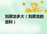刘原龙多大（刘原龙的资料）