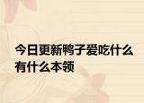 今日更新鸭子爱吃什么有什么本领