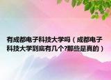 有成都电子科技大学吗（成都电子科技大学到底有几个?那些是真的）