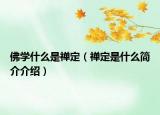 佛学什么是禅定（禅定是什么简介介绍）
