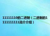 11111110的二进制（二进制的1111111111简介介绍）