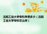 沈阳工业大学专科学费多少（沈阳工业大学专科怎么样）