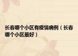 长春哪个小区有疫情病例（长春哪个小区最好）