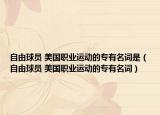 自由球员 美国职业运动的专有名词是（自由球员 美国职业运动的专有名词）