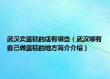 武汉卖蛋糕的店有哪些（武汉哪有自己做蛋糕的地方简介介绍）